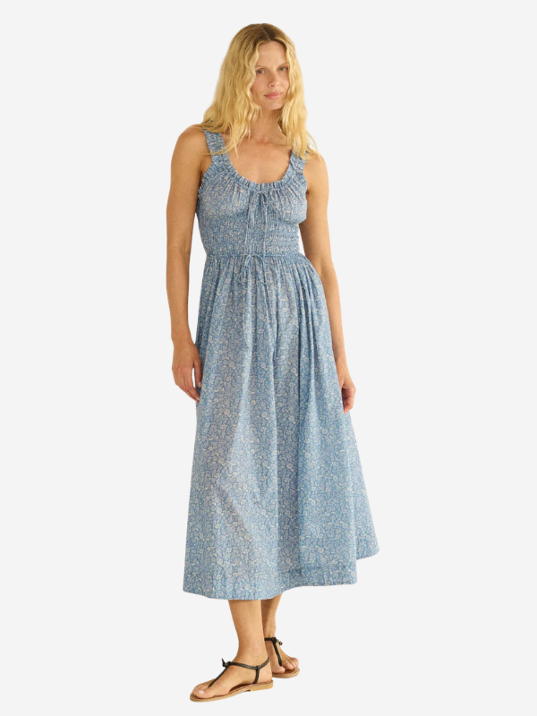 DoEN Women's Emmaretta Dress | Blue Garden Bloom