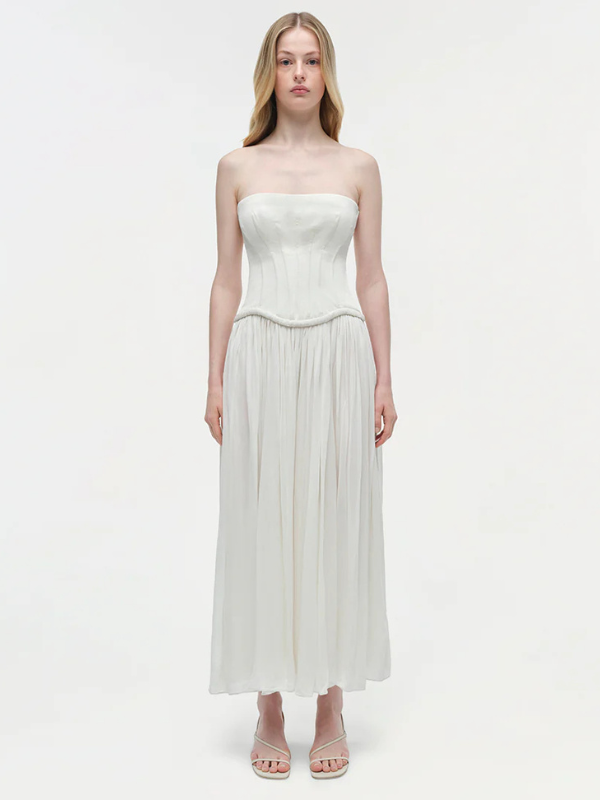 strapless jersey dress Adalys in Ivory Polyester Details The world is my Size:30Wx 32L cute fall fashion