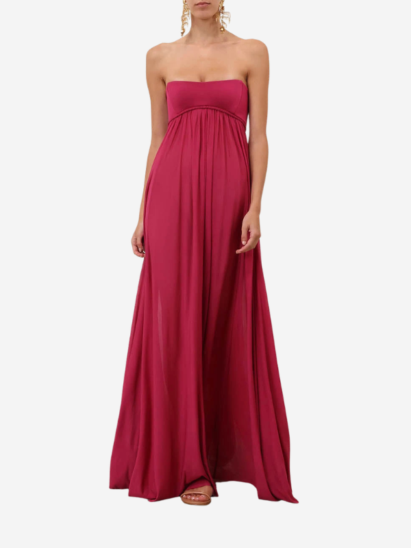 jersey bandeau dress Black Stretch Cotton Jersey Bandeau Maxi Dress