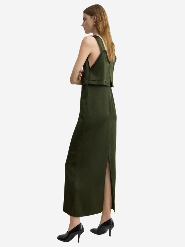 toteme green dress - V-neck slip bottle - 40 Womens dresses