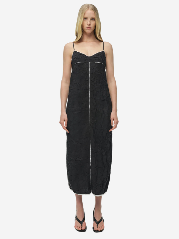 farm rio flower richelieu linen midi dress Navy Blue Embroidered Richelieu Midi Dress