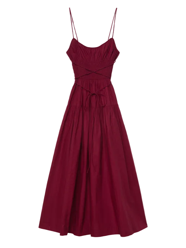 Safia Dress Deep Ruby / XS