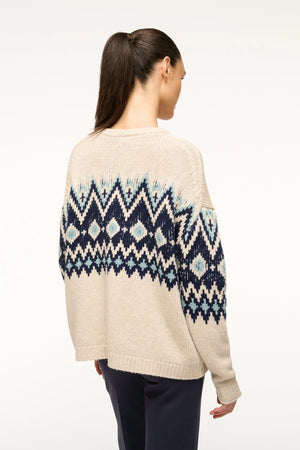 Moritz Sweater in Oatmeal Multi Fairisle