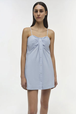 Kendall Cotton Mini Dress in Periwinkle Sky