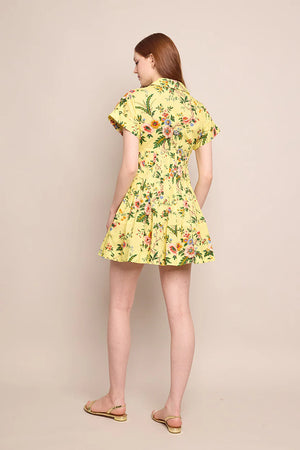 Nash Mini Dress in Chintz Yellow