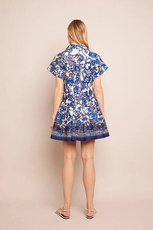 Nash Mini Dress in Dentelle Blue