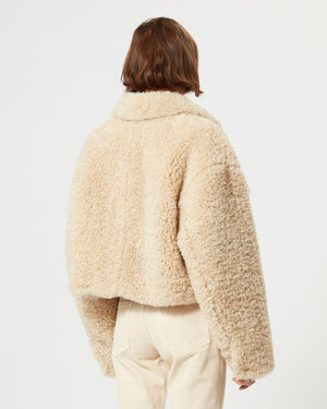 Fazia Cropped Wool Shearling Coat