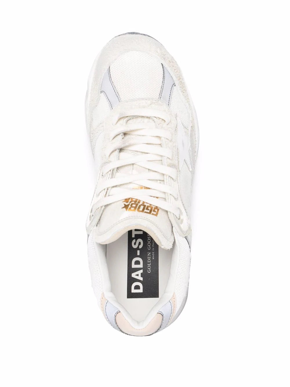 Dad Star Sneaker in White/Silver