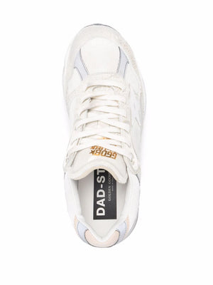 Dad Star Sneaker in White/Silver