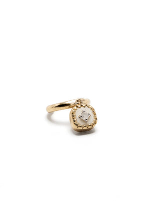 Stylish display of Pierrot Hoops in White against a neutral backdrop highlighting their elegance and craftsmanship.