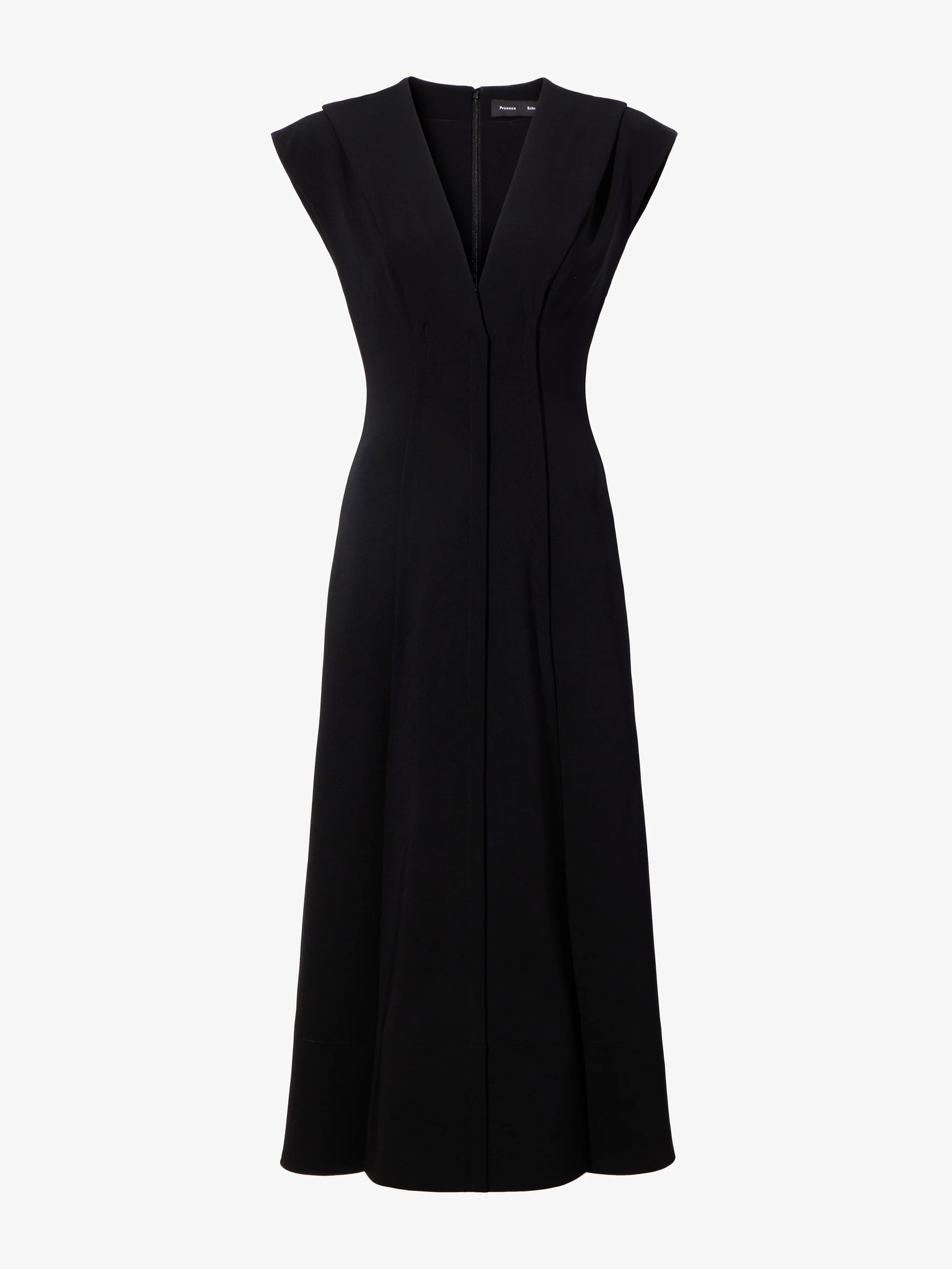 Matte Viscose Crepe Dress in Black