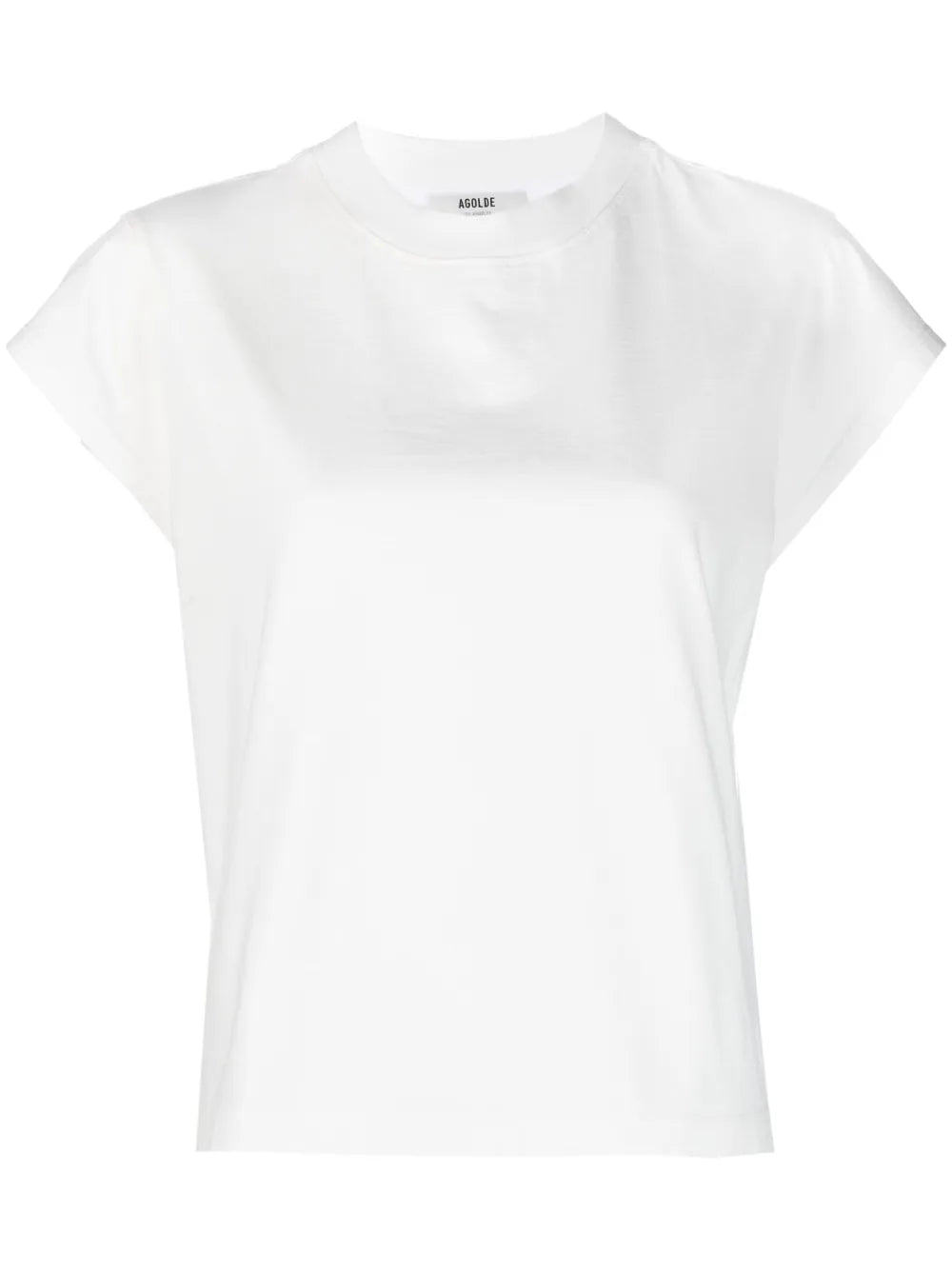 Bryce Cap Sleeve Tee in White by Agolde - A stylish and modern basic tee crafted from 100% breathable cotton.