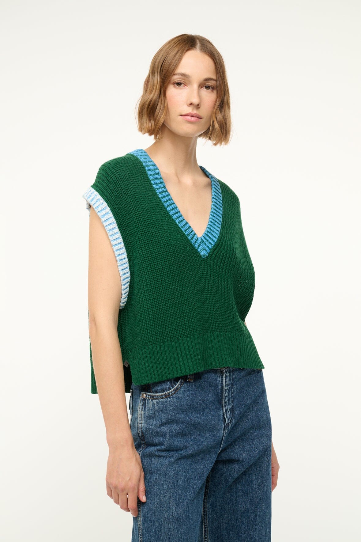 Americana Sweater in Jungle Sky Ivory