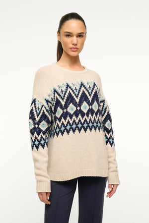 Moritz Sweater in Oatmeal Multi Fairisle