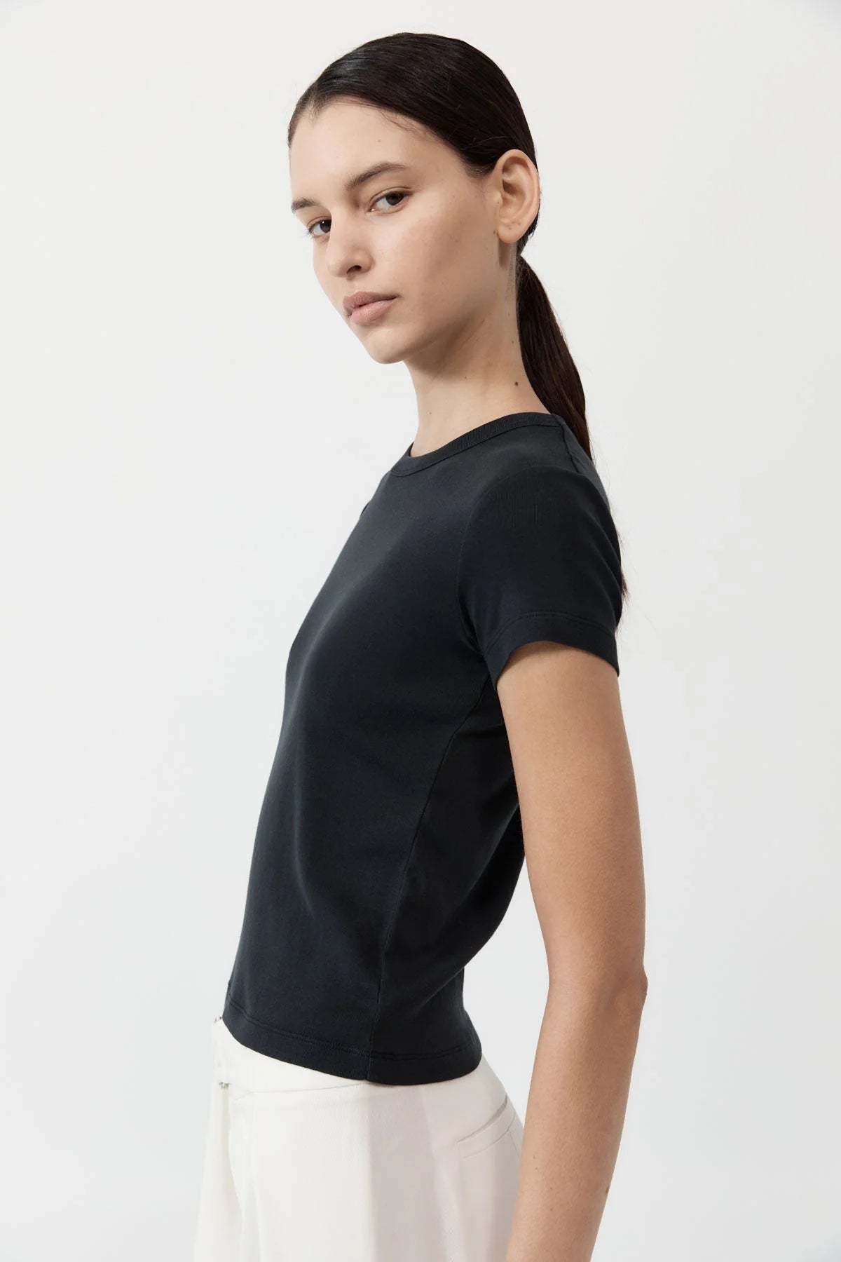 Organic Cotton Baby Tee in Jet Black