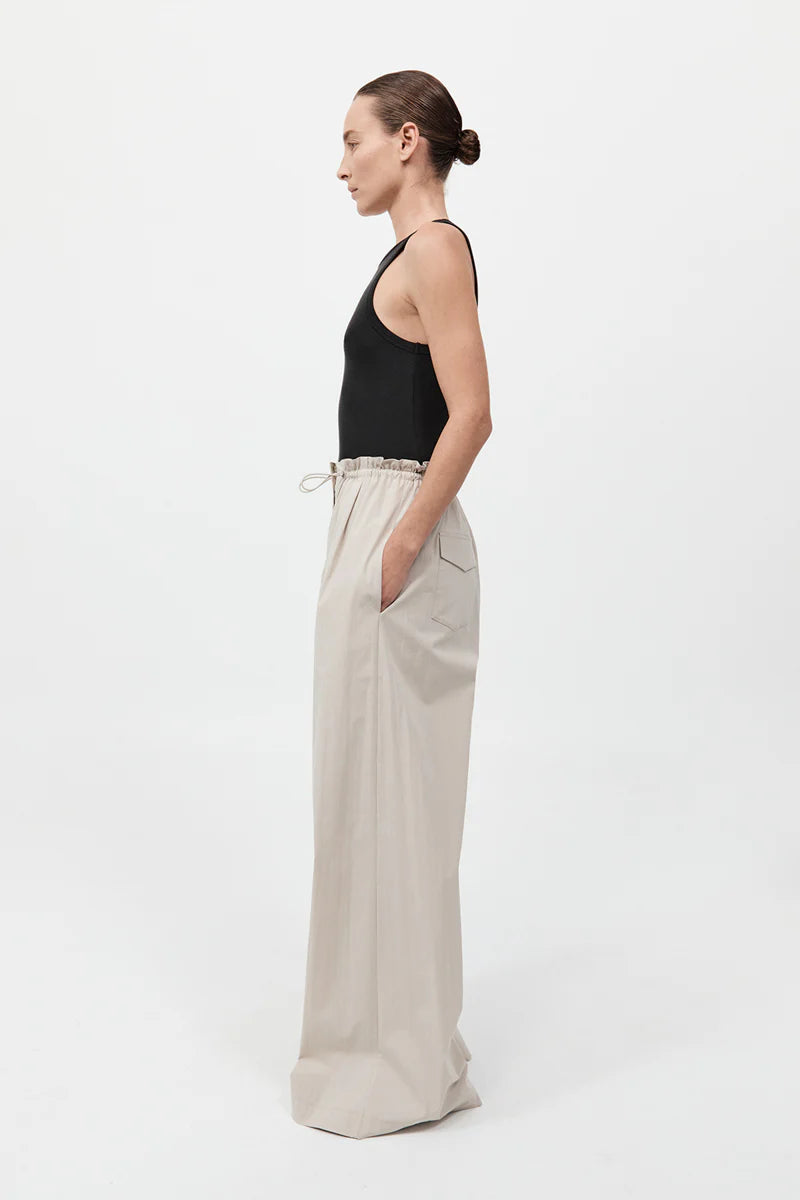 Petit Paperbag Waist Pants in Creme
