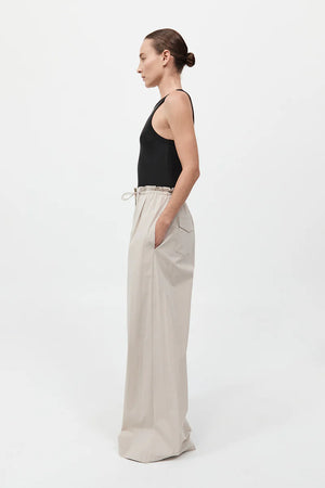 Petit Paperbag Waist Pants in Creme