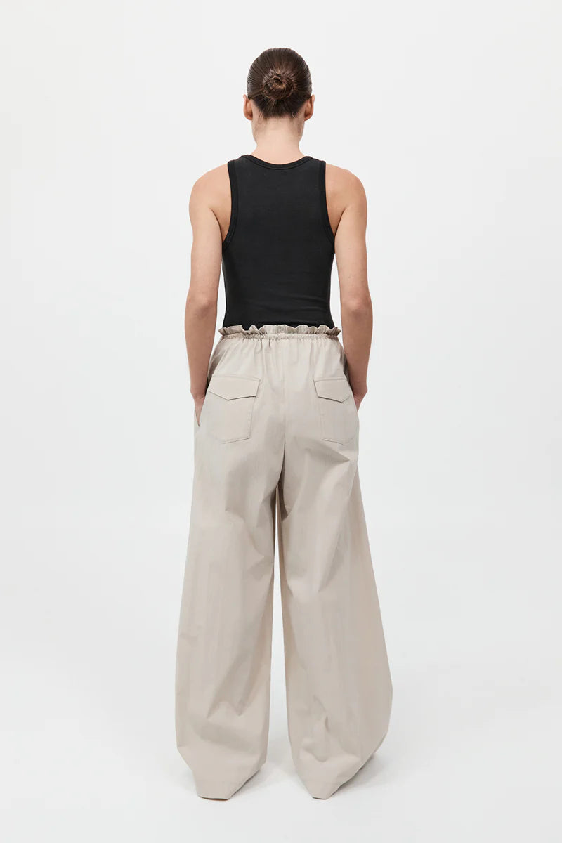 Petit Paperbag Waist Pants in Creme