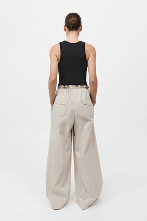 Petit Paperbag Waist Pants in Creme