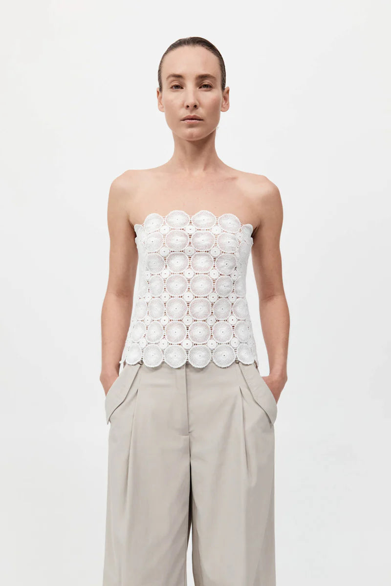 Doily Top in White