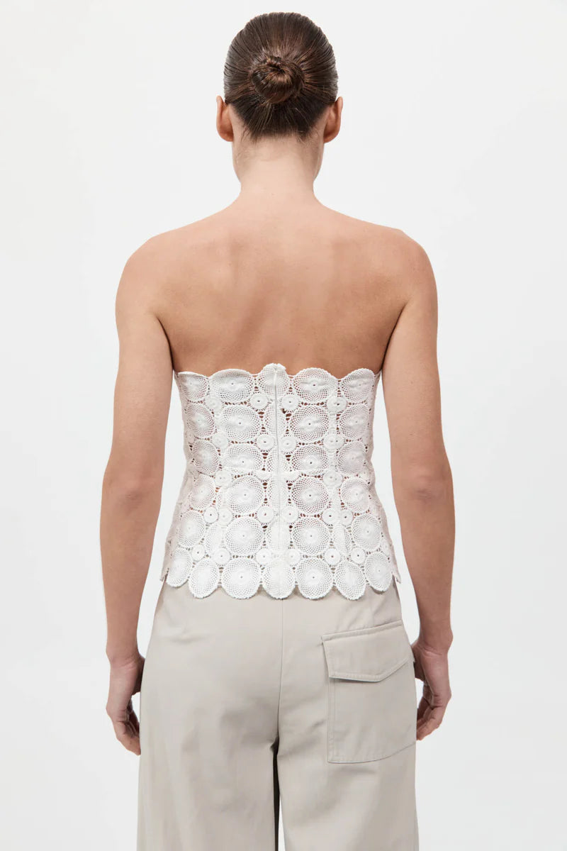 Doily Top in White