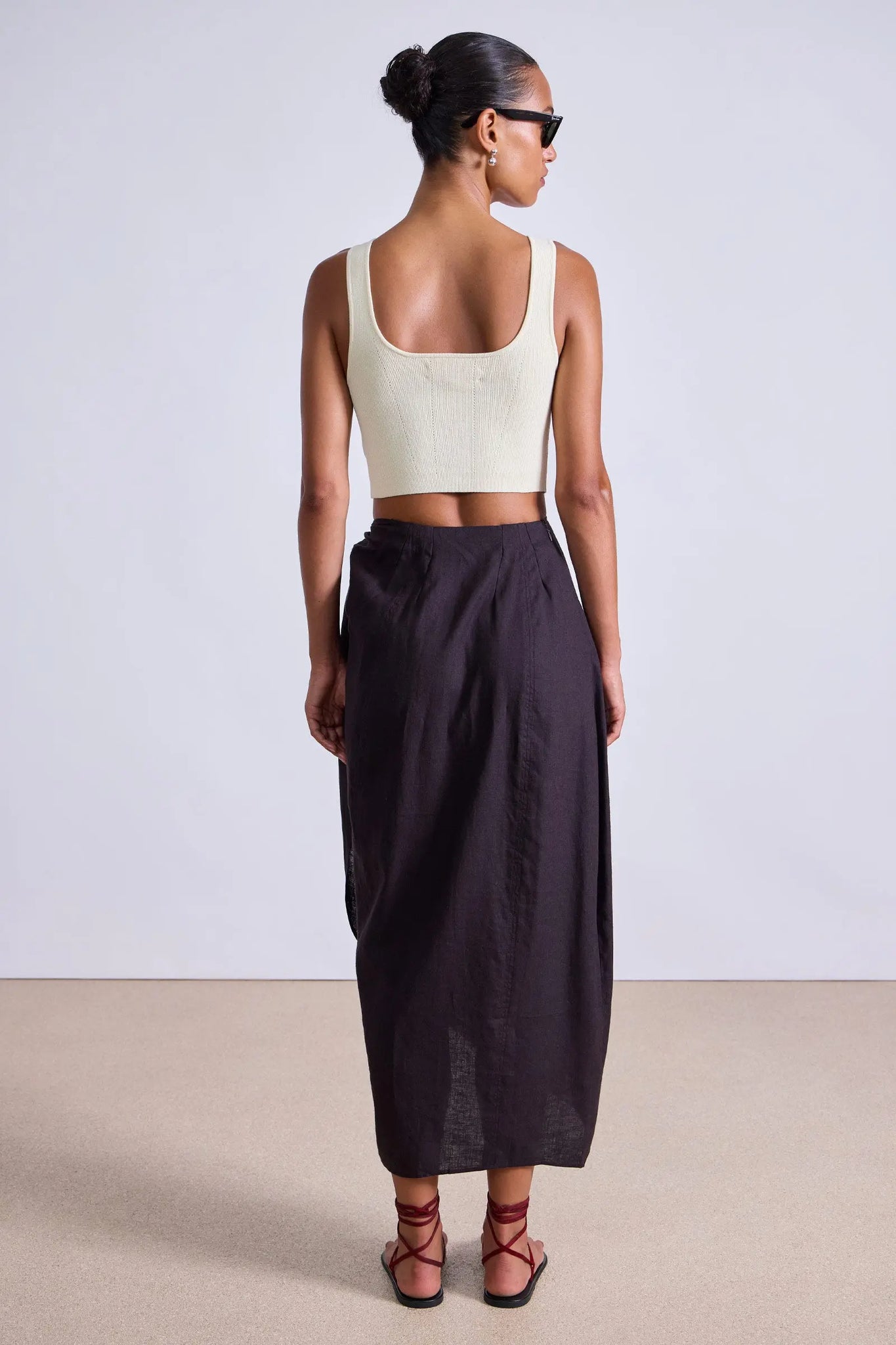 Lexi Sarong Skirt in Deep Espresso