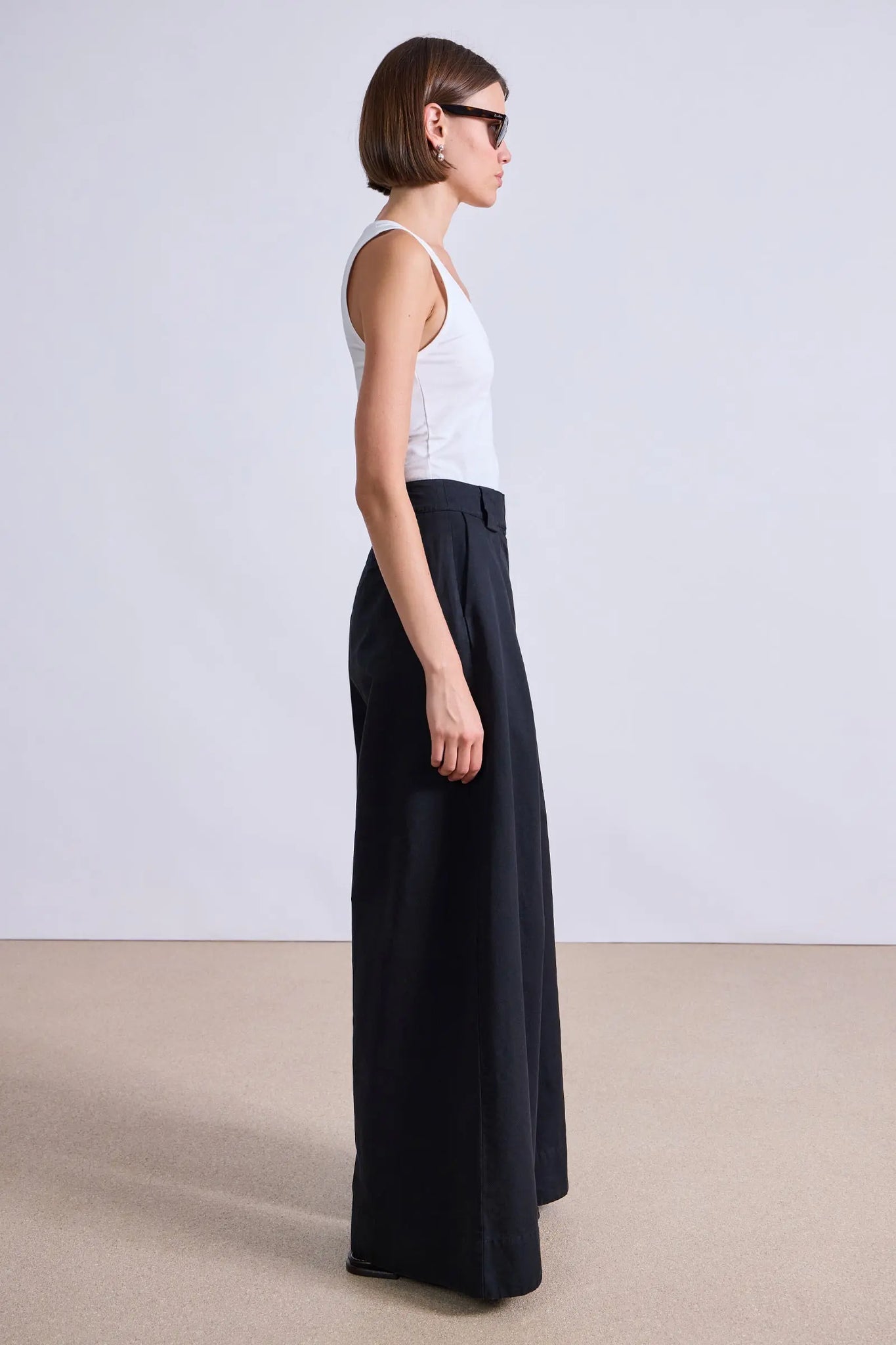 Eli Wide Leg Pant in Black