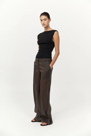 Organic Cotton Ballerina Top in Jet Black