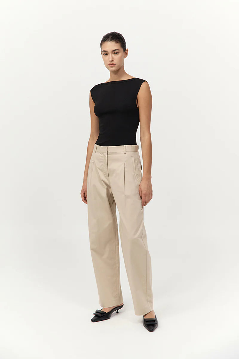 Organic Cotton Ballerina Top in Jet Black