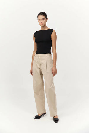 Organic Cotton Ballerina Top in Jet Black