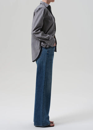 Model wearing Annina Jean in Sunland, highlighting the relaxed yet refined fit and design.