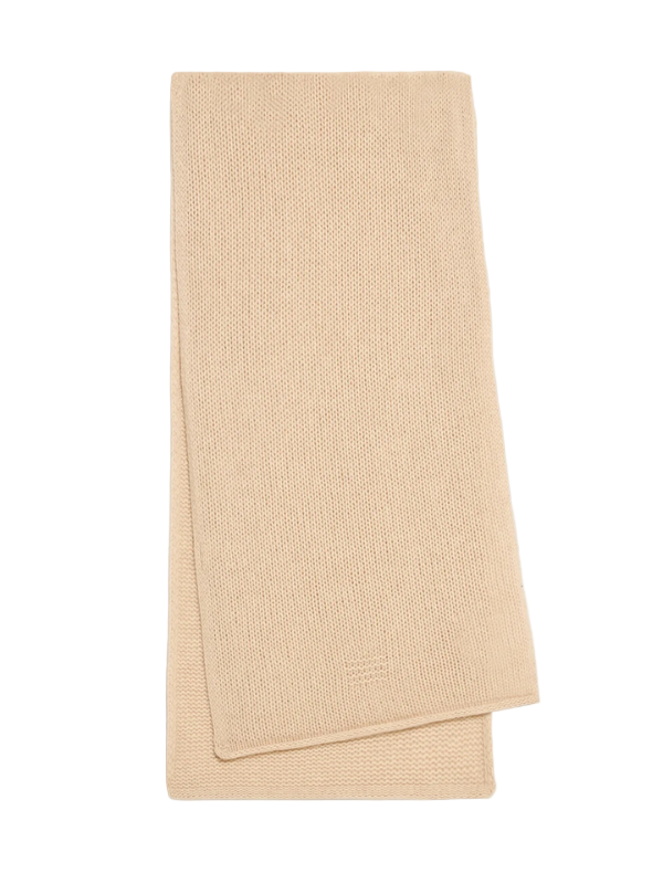 Stylish Blanket Scarf in Sand by Guest in Residence, showcasing a chunky, lightweight cashmere design.