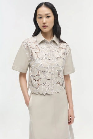 Robinson Embroidered Shirt in Sand Multi