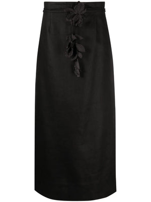Luminosity Pencil Midi Skirt in Black