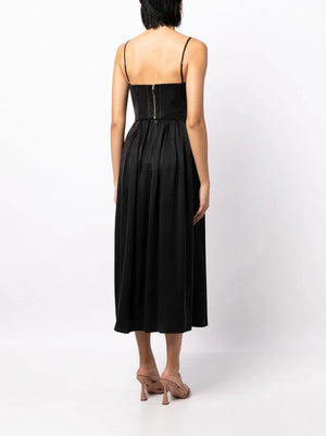 Silk Corset Dress in Black