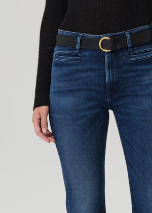 Flat lay of the Lilah Welt Pocket Flare in Marvita on a stylish background, showcasing its versatile color.