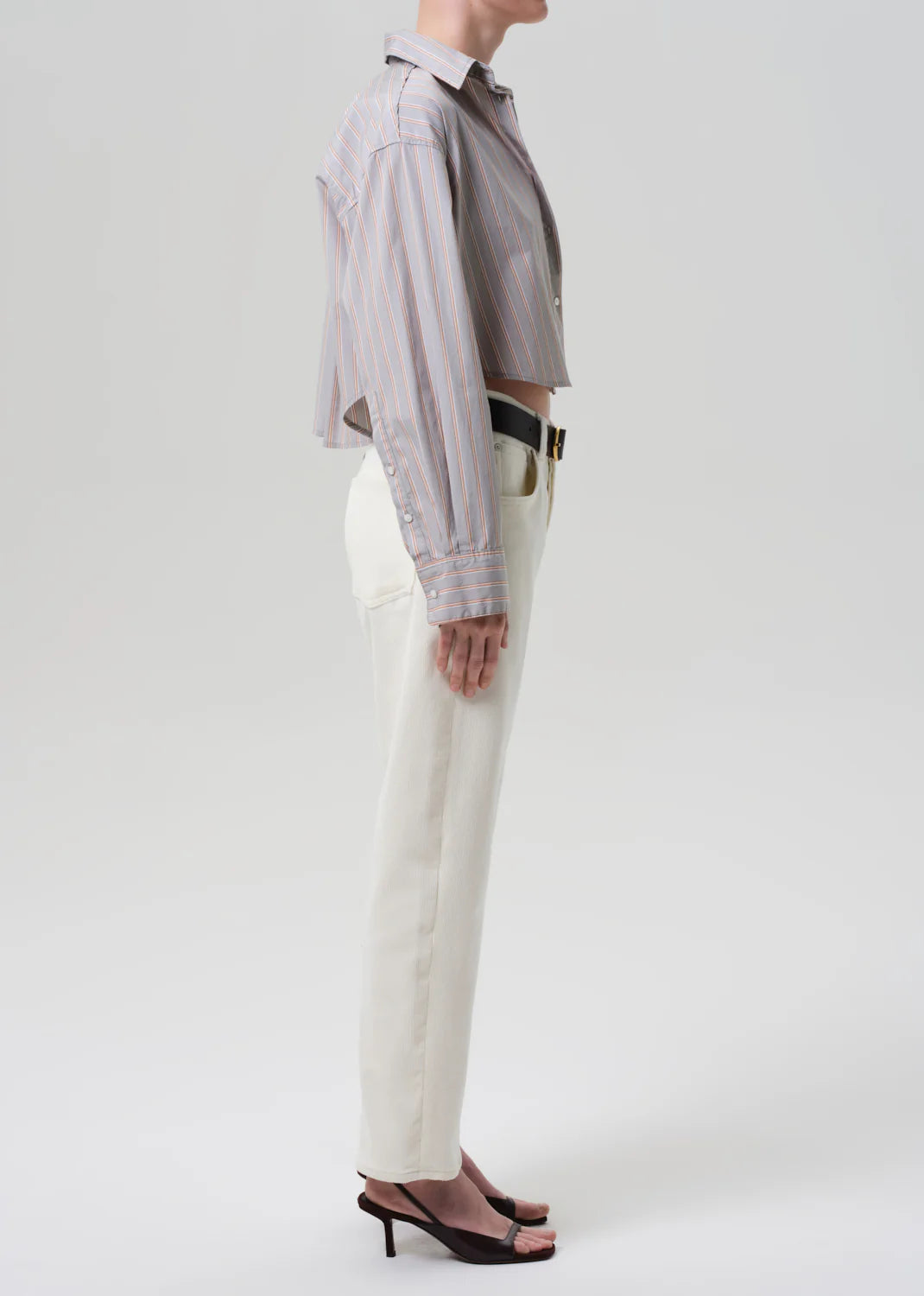 Close-up detail of Winslow Boyfriend Corduroy in Pashmina, featuring the texture of the corduroy material.