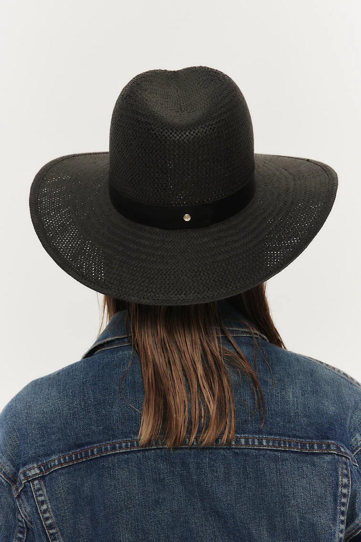 Simone Straw Hat in Black