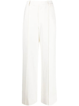 Weyes Pant in Matte Viscose Crepe in White