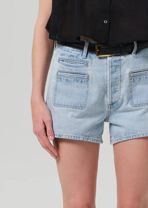 Marlow Welt Pocket Short in Skyscape