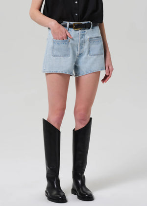 Marlow Welt Pocket Short in Skyscape