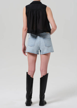 Marlow Welt Pocket Short in Skyscape