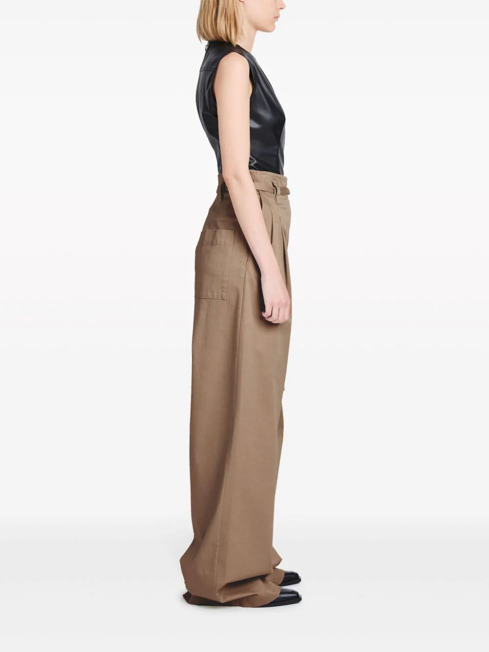 Raver Pant in Soft Cotton Twill in Coffee