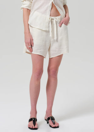Brynn Drawstring Short in Vanilla