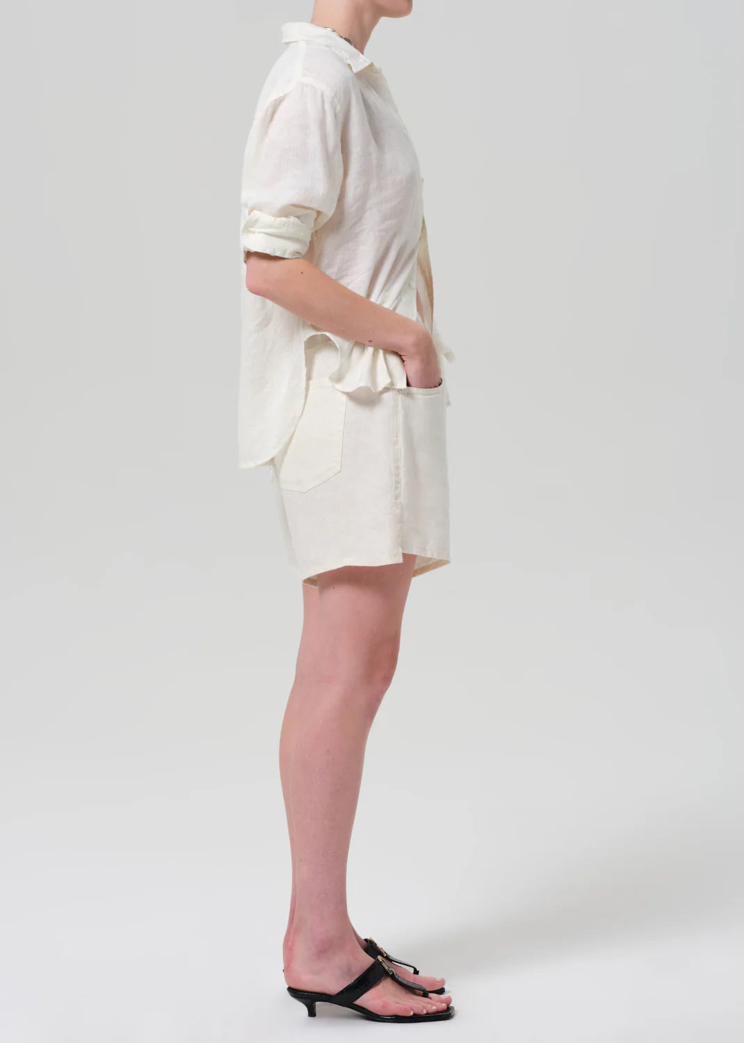 Brynn Drawstring Short in Vanilla