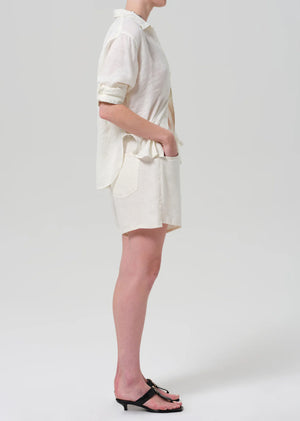 Brynn Drawstring Short in Vanilla