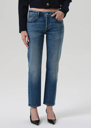 Detailed image of the stitching on Anissa Jeans in Alma, showcasing the quality craftsmanship of Citizens of Humanity.