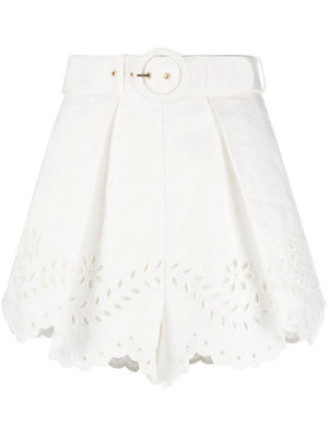Junie Embroidered Short in Ivory