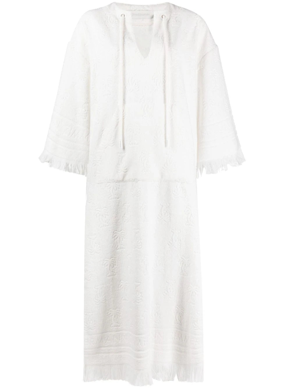 Alight Toweling Midi Dress in Ivory