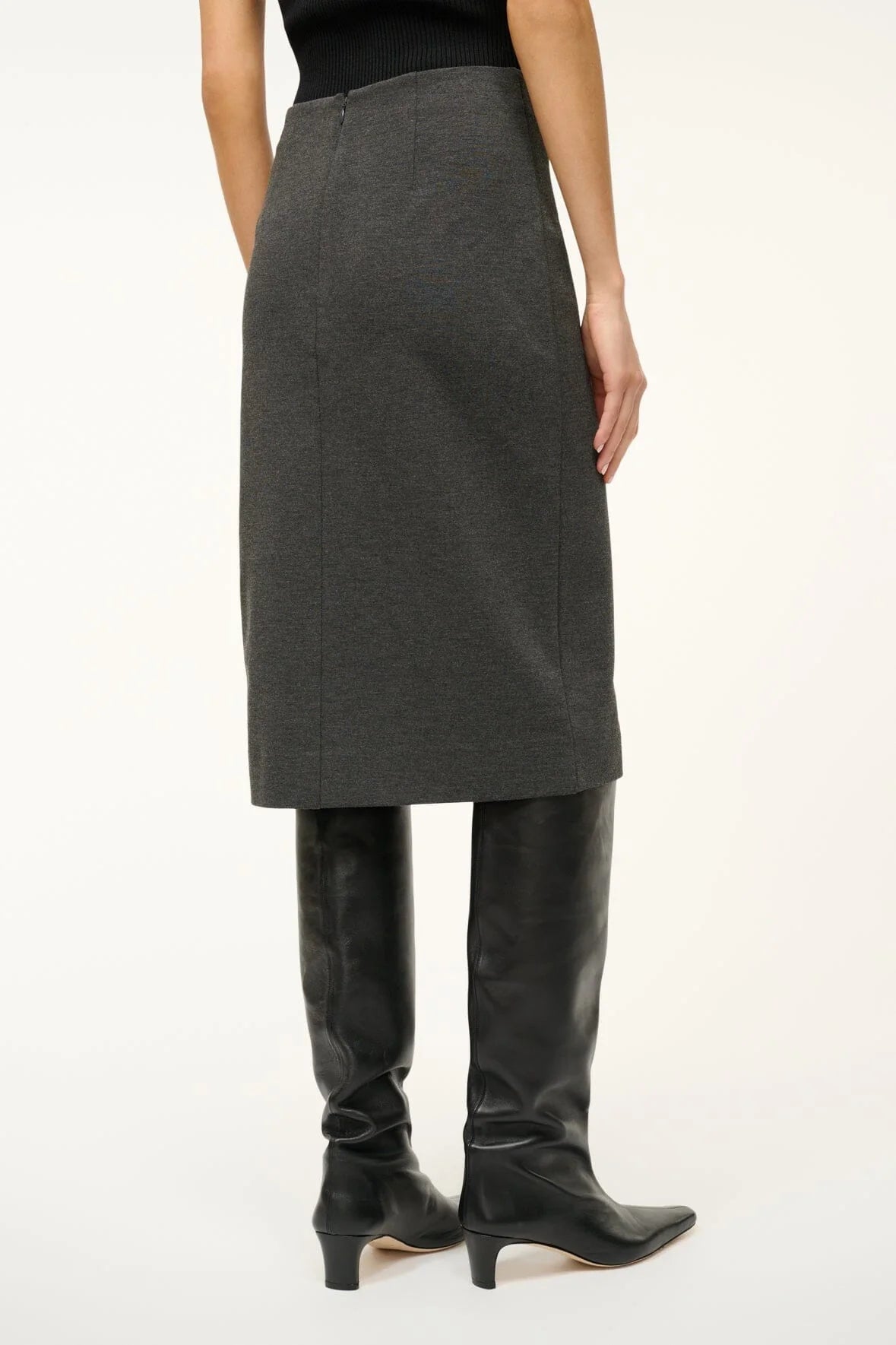 Pascale Pencil Skirt in Heather Grey